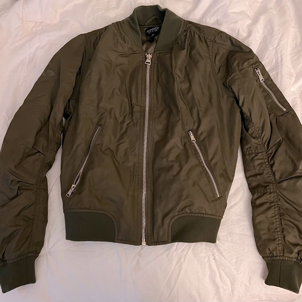 TopShop Green Bomber Jacket